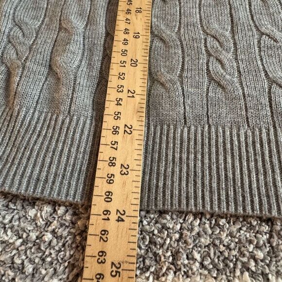 Talbots Sweater womens plus size 1x petite Cable Knit crew Neck Nylon Lamb wool - Picture 7 of 12